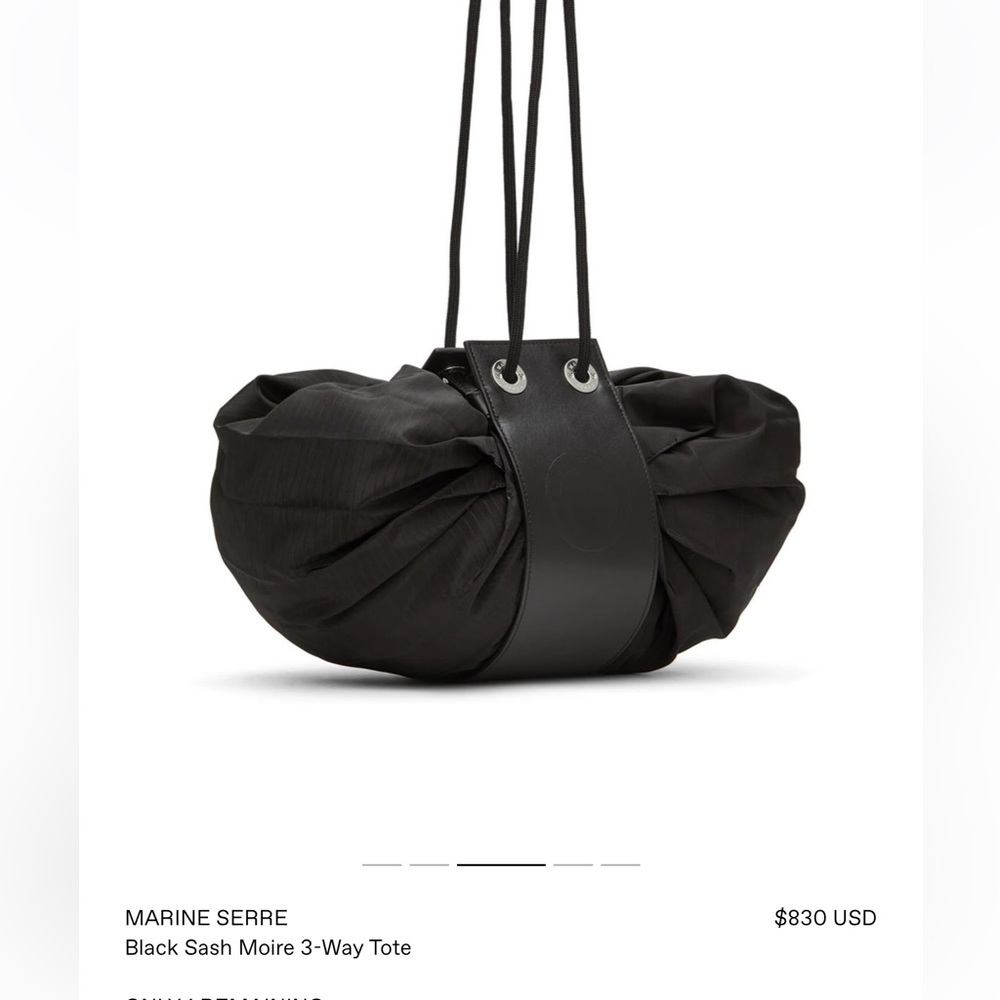 Marine Serre 3 way Leather/Nylon tote